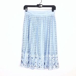 Annabella baby blue floral overlay skirt size small cottagecore coquette small